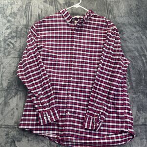 Hawker Rye Mens Shirt Size XXL Red Plaid Long Sleeve Button Down